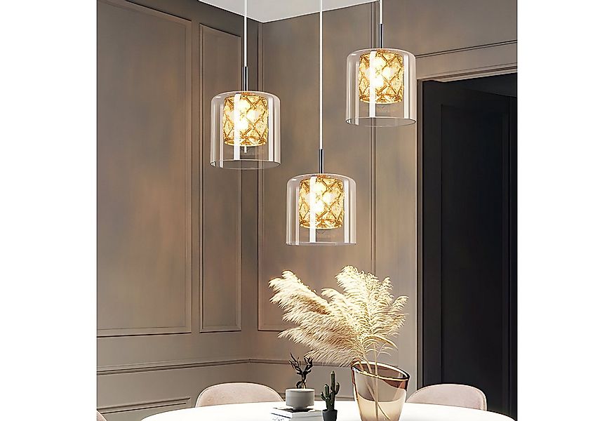 Nettlife Pendelleuchte Esszimmer Kristall Glas G9 Modern Hängeleuchte 120CM günstig online kaufen