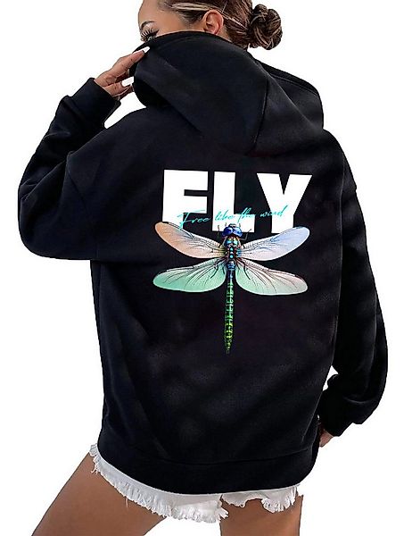 RMK Kapuzenpullover Damen Winter Pullover Fly Libelle günstig online kaufen