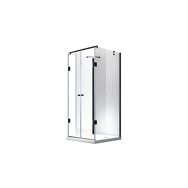 Glaszentrum Hagen  90x90x90x195cm Ares U-Duschkabine Black inkl. Tasse/Siph günstig online kaufen