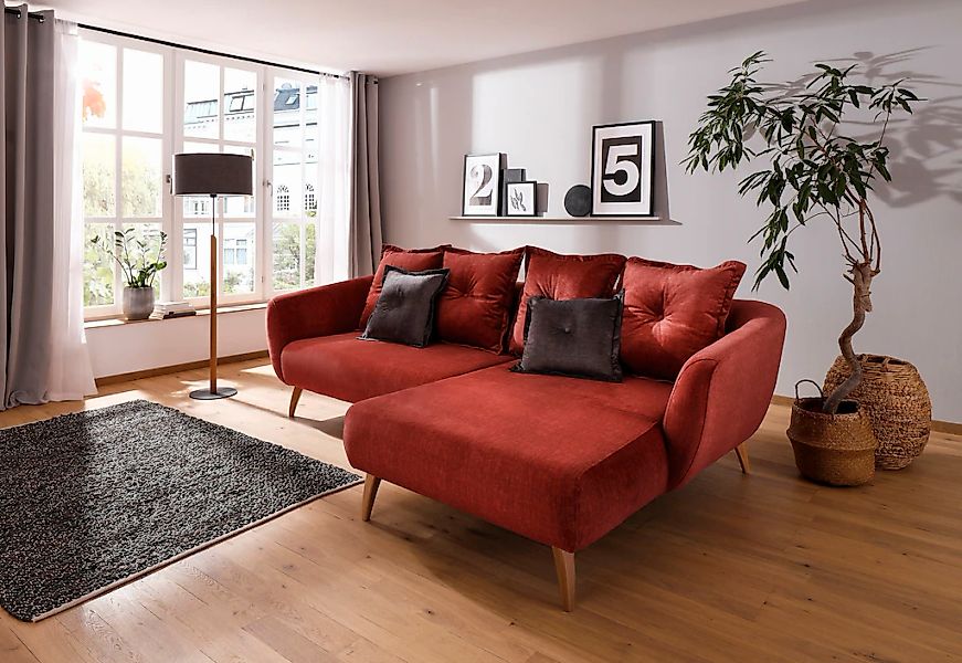 Home affaire Ecksofa "Baggio formschöne Polsterecke, bequem, Breite 277cm, günstig online kaufen