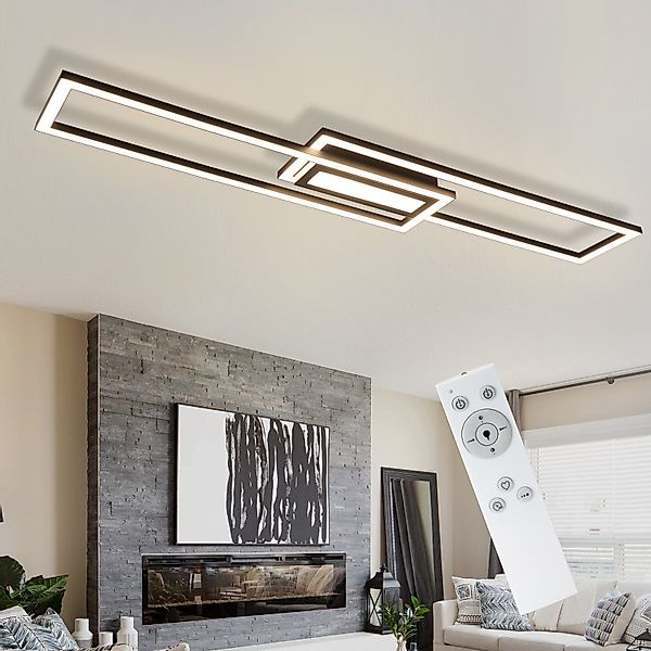 Nettlife LED Deckenleuchte Modern Dimmbar Schwarz günstig online kaufen