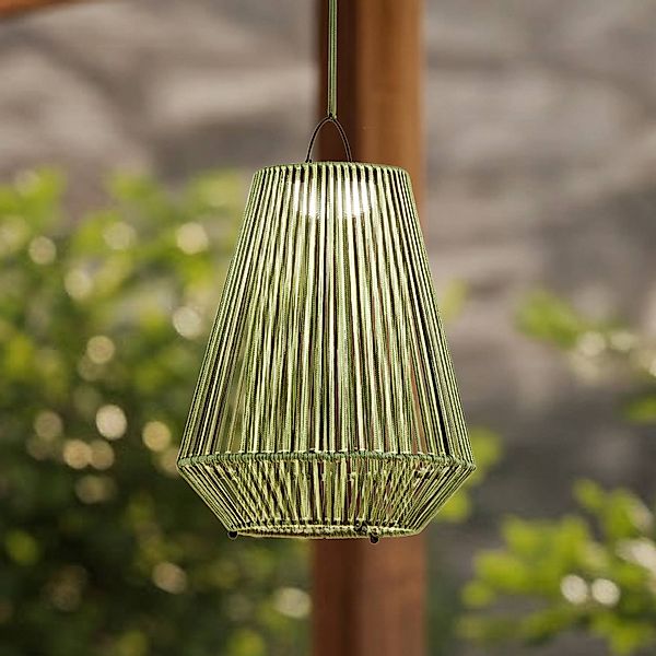 Lindby LED-Solarhängelampe Austas, grün, Ø 32 cm, USB, IP54 günstig online kaufen