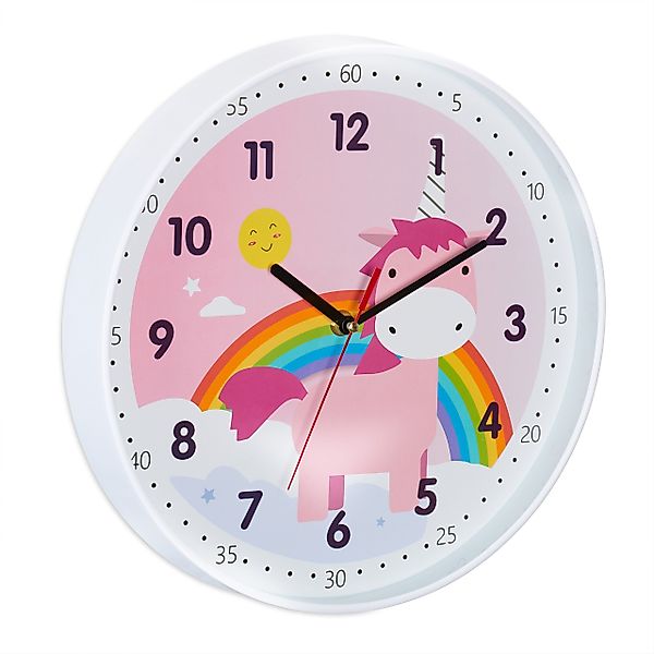 relaxdays Wanduhr Einhorn Wanduhr günstig online kaufen
