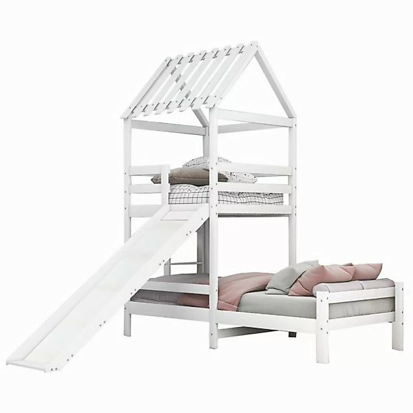 OKWISH Einzelbett Kinderbett, Hausbett mit Dach, Bett (200x90cm & 100x90cm, günstig online kaufen