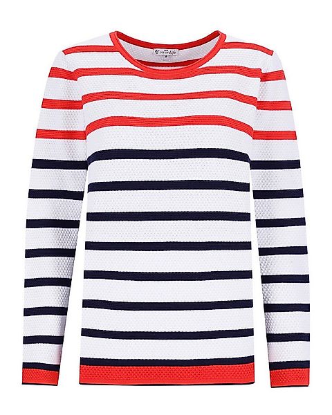 Hajo Rundhalspullover Pullover Strukturmasche günstig online kaufen