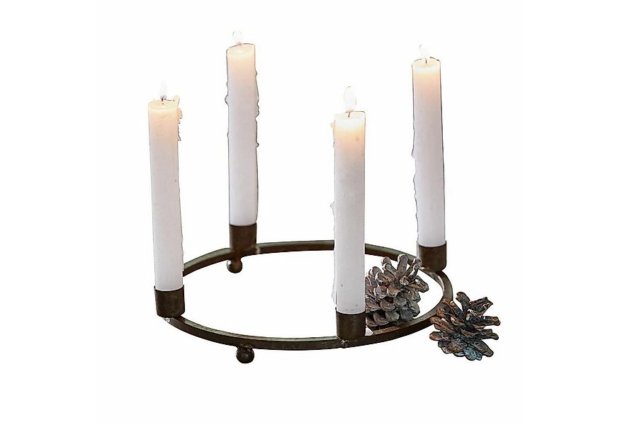 Mirabeau Kerzenständer Kerzenkranz Nazeera rostbraun günstig online kaufen