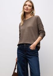 STREET ONE Rundhalspullover mit Knöpfen günstig online kaufen