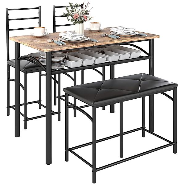 HOMCOM Essgruppe Platzsparendes Set aus Tisch, günstig online kaufen