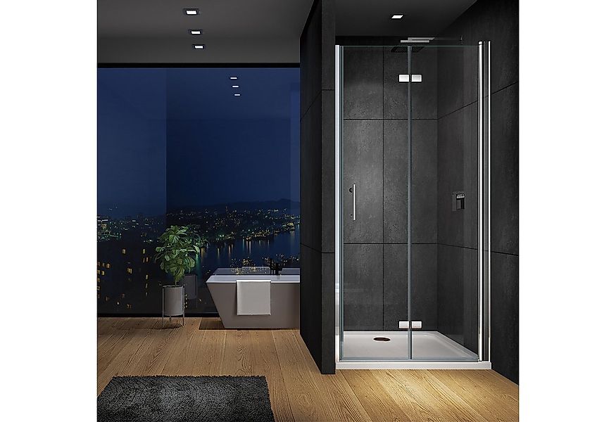 IMPTS Dusch-Falttür Nischentür Duschkabine Duschabtrennung Duschtür, 70x195 günstig online kaufen