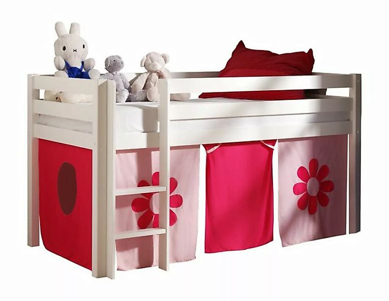 Natur24 Kinderbett Spielbett Pino Kiefer massiv 90x200cm Weiß günstig online kaufen