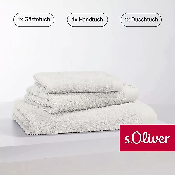 s.Oliver Handtuch Set »s. Oliver, besonders weich und saugfähig«, (Set, 3 S günstig online kaufen