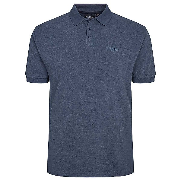 North Poloshirt aus Baumwoll-Piqué Farbe blau Größe: 3XL günstig online kaufen
