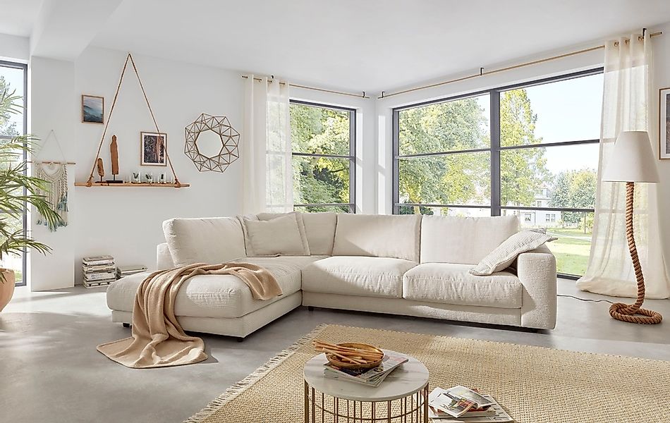Places of Style Ecksofa "Enisa XXL B/T/H: 325/224/85 cm L-Form", Kuschelig, günstig online kaufen