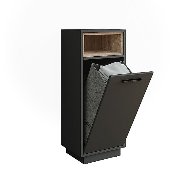 Vicco Wäscheschrank Beatrice, Anthrazit/Sonoma, 38 x 93 cm mit herausnehmba günstig online kaufen