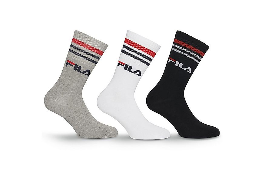 Fila Socken (3 Paar) breites Rippenbündchen, Logoschriftzug, Cotton-Mix günstig online kaufen