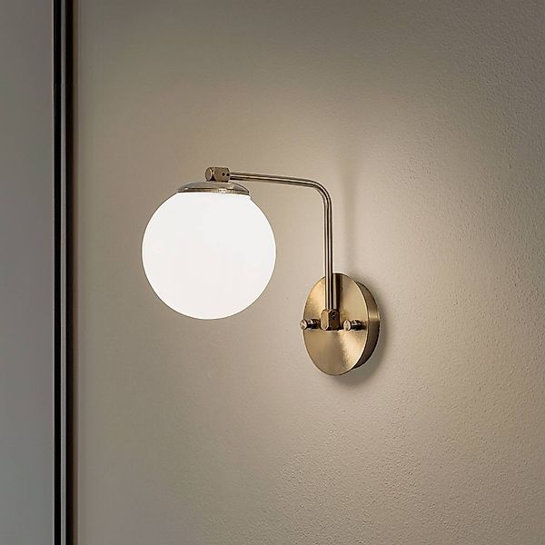 Wandleuchte Daisy 146-A, gold, Schirm Opalglas günstig online kaufen