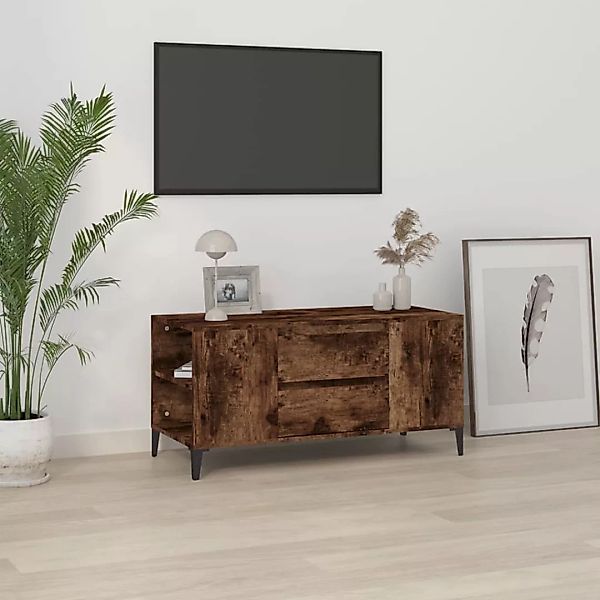 Vidaxl Tv-schrank Räuchereiche 102x44,5x50 Cm Holzwerkstoff günstig online kaufen