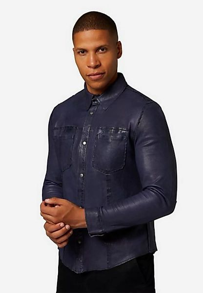 RICANO 2-in-1-Langarmshirt Reverse Shirt Hochwertiges Lamm Leder Wendbar - günstig online kaufen