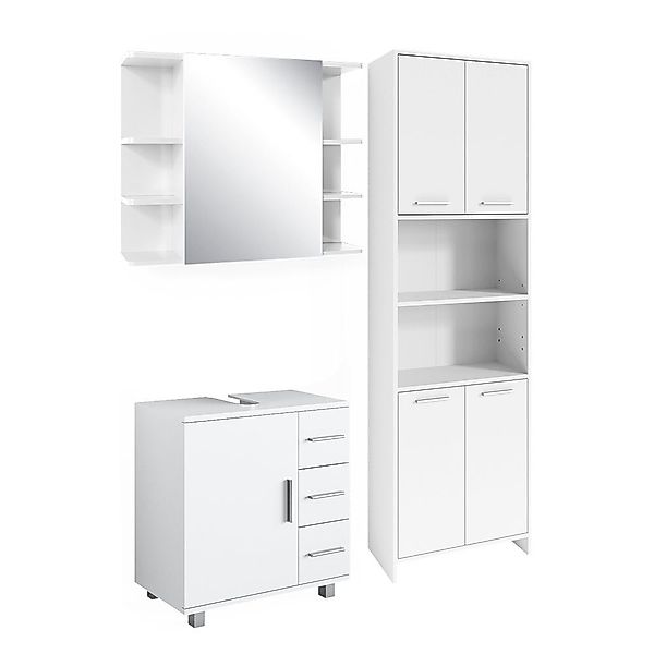 Vicco Badmöbel-Set Maris Weiß 3 Teile, günstig online kaufen