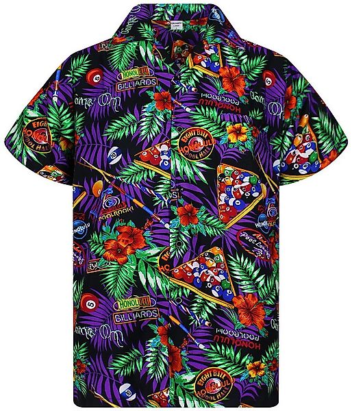 King Kameha Hawaiihemd Pool Billard Funky Hawaii-Hemd Herren Kurzarm Front- günstig online kaufen