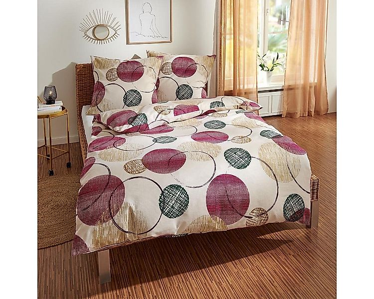 TRAUMSCHLAF Bettwäsche Kreise, Flanell, 3 teilig, hochwertige Flanell Quali günstig online kaufen