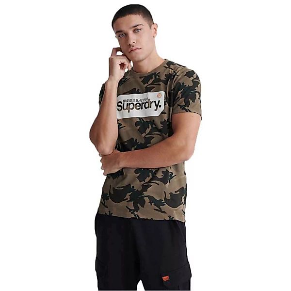 Superdry Core Logo Tag Kurzarm T-shirt M Camouflage Brown günstig online kaufen