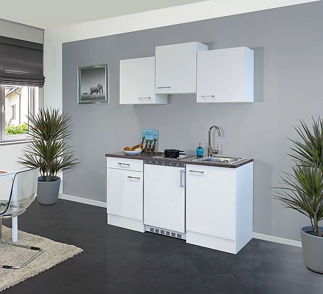 Flex-Well Küchenzeile "Lucca", Breite 150,5 cm, mit Unterbau-Kühlschrank, K günstig online kaufen
