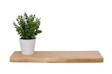 SAM® Wandregal Amara, massives Akazienholz, Baumkante, günstig online kaufen