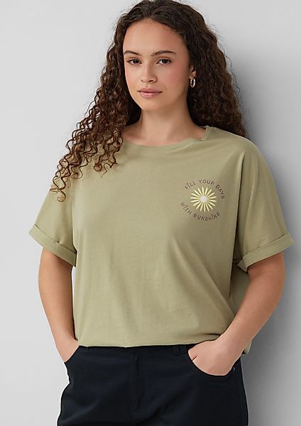 QS Kurzarmshirt Lockeres T- Shirt mit günstig online kaufen