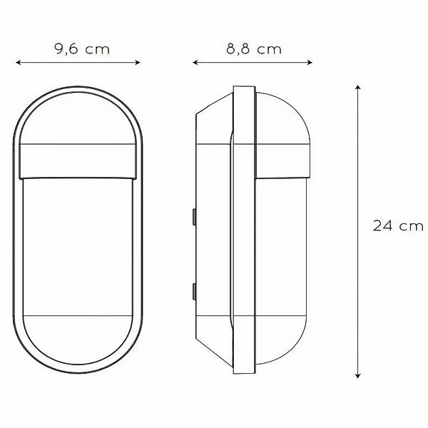 Außenwandleuchte Capsule, klar/weiß günstig online kaufen