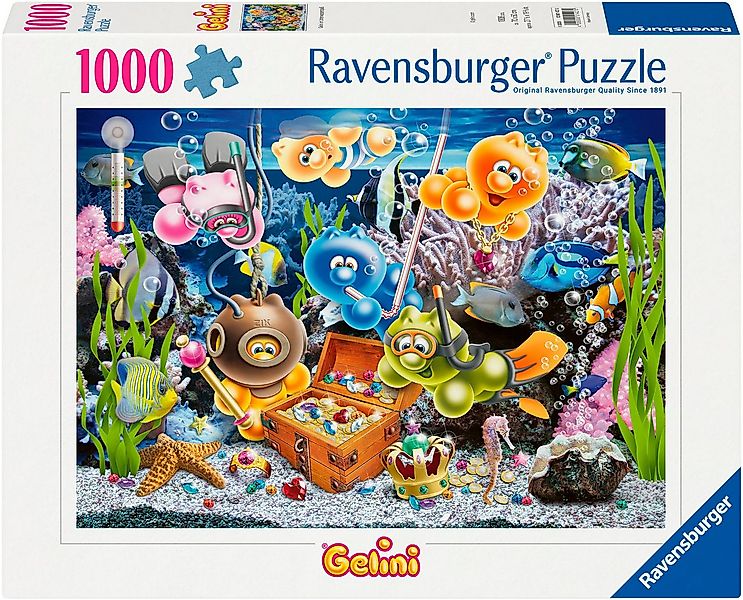 Ravensburger Puzzle Gelini im Unterwasserspaß, 1000 Puzzleteile, Made in Ge günstig online kaufen