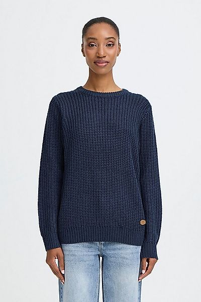 OXMO Strickpullover OXEDNA Moderner Pullover mit Aufdruck günstig online kaufen