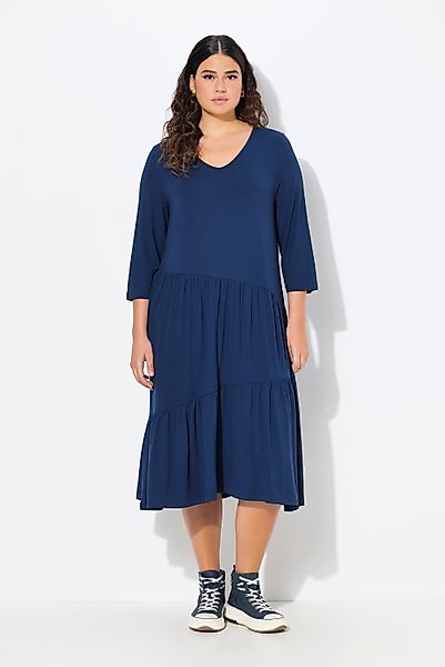 Ulla Popken Midikleid Midikleid Volants A-Linie günstig online kaufen