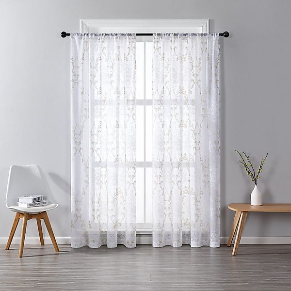 BYSURE Gardine NF12WH00129, Stangendurchzug (2 St), günstig online kaufen