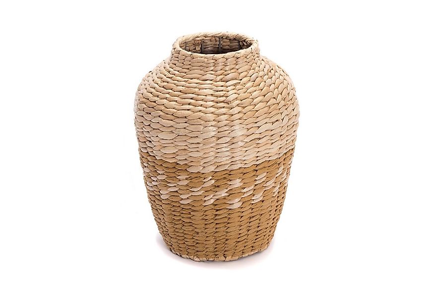 CREEDWOOD Wasserhyazinthenvase STROH VASE "KAIRO", Natur / Gelb, Deko Boden günstig online kaufen