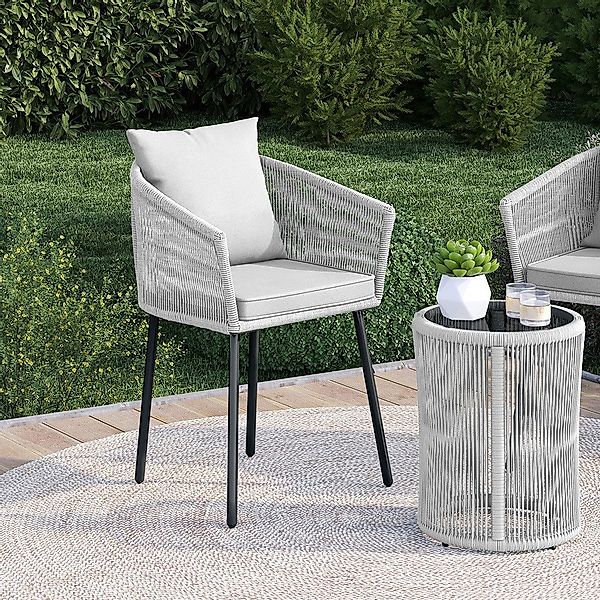 STEELSØN Gartenstuhl Nair (4 Stück), Polyrattan-Seil günstig online kaufen