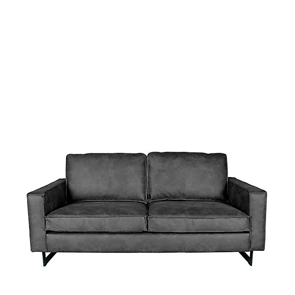 Modernes Lounge Sofa in Anthrazit Microfaser 166 cm breit günstig online kaufen