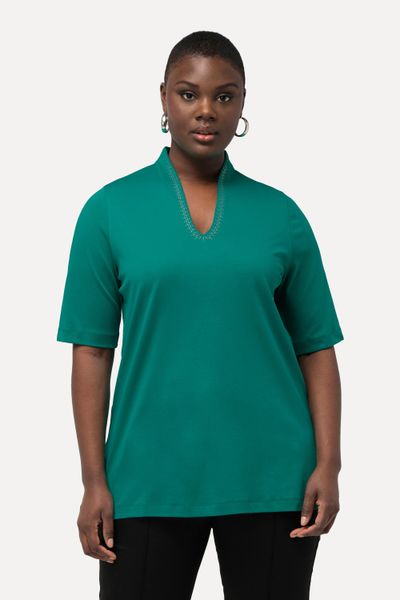 Ulla Popken T-Shirt Pima Cotton Shirt günstig online kaufen