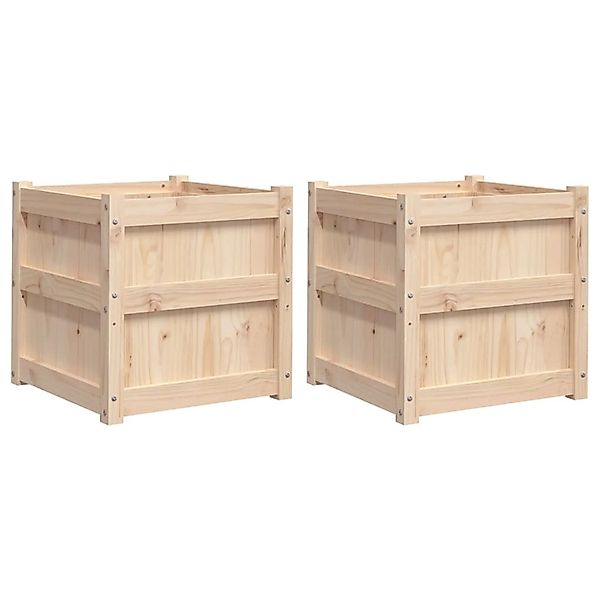 vidaXL Pflanzkübel 2 Stk Massivholz Kiefer 837415 günstig online kaufen