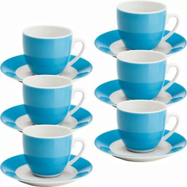 Erwin Müller Kaffeetassenset  12-tlg. Porzellan Roma blau günstig online kaufen