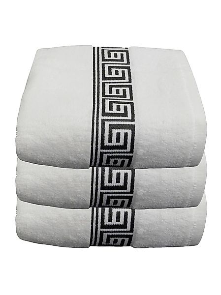 Julie Julsen Duschtücher 3-Duschtücher-WEIß-SCHWARZ-Duschtuch 70 x günstig online kaufen
