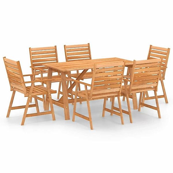 7-tlg. Garten-essgruppe Massivholz Akazie günstig online kaufen