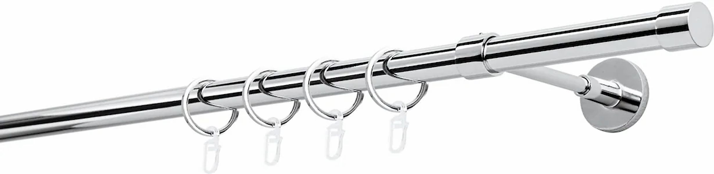 mydeco Gardinenstange "20mm Cap Wandträger 14 cm" 1 läufig-läufig Fixmaß günstig online kaufen