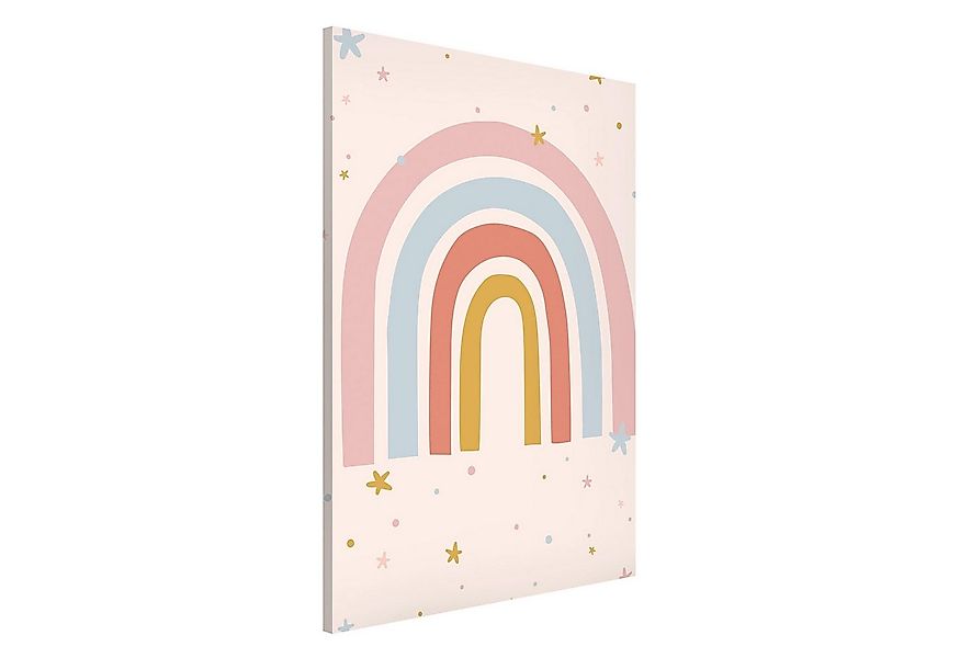 Bilderdepot24 Magnettafel Kinder pastell Großer Regenbogen mit Sternen und günstig online kaufen