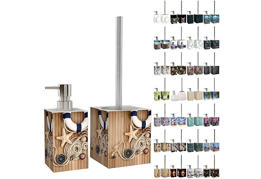 Sanilo Badaccessoire-Set mit Motiv, viele schöne Seifenspender und WC Bürst günstig online kaufen