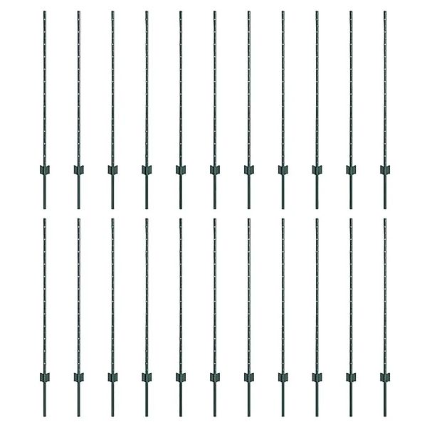 vidaXL Zaunpfosten 22 Stk Grün 160 cm Stahl 3335920 günstig online kaufen
