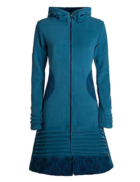 Vishes Kapuzenfleecejacke Damen Kapuzenjacke lang Fleece günstig online kaufen