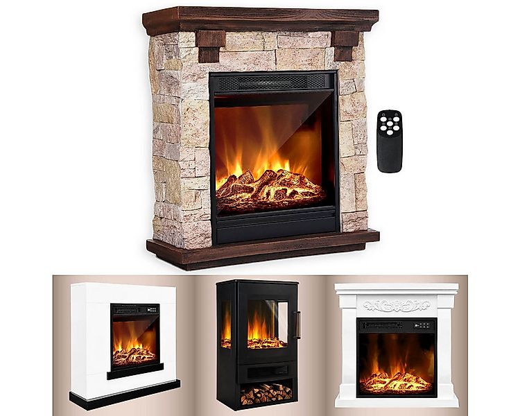 AMBINESS Elektrokamin 2 Heizstufen, 900W - 2000W, LED - 3D Flammeneffekt mi günstig online kaufen