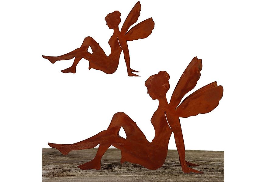 Rostikal Gartenfigur Metall Elfen Figur für Feengarten, (1 St), Echter Rost günstig online kaufen