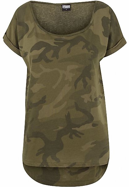URBAN CLASSICS T-Shirt "Urban Classics Damen Ladies Camo Back Shaped Tee" 1 günstig online kaufen